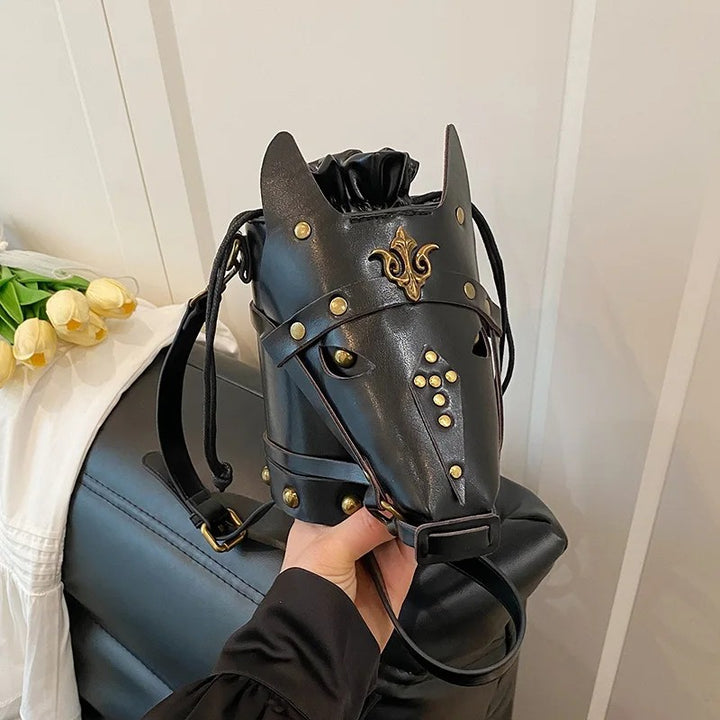 Destrier Horse-Head Bucket Bag