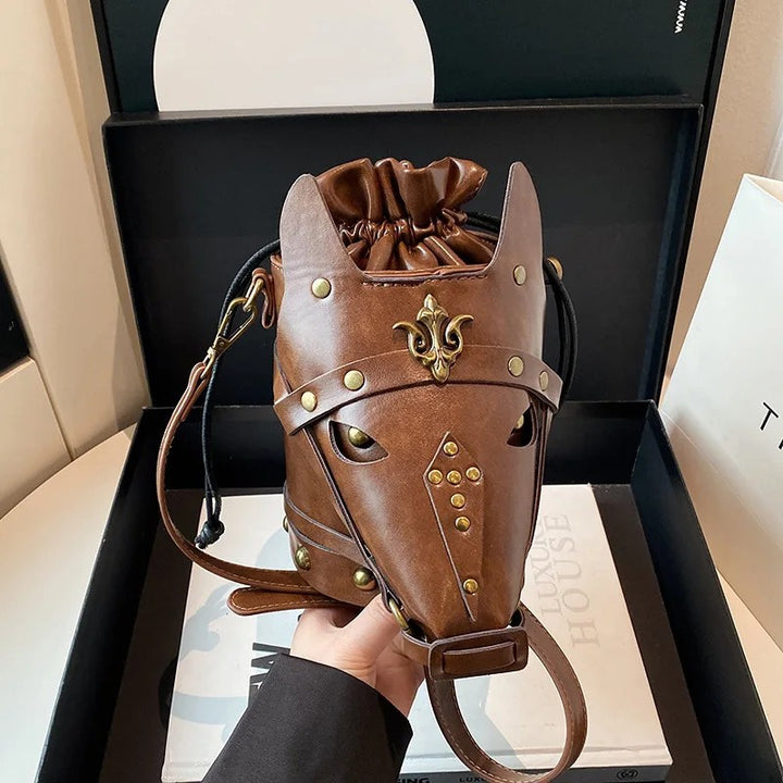 Destrier Horse-Head Bucket Bag