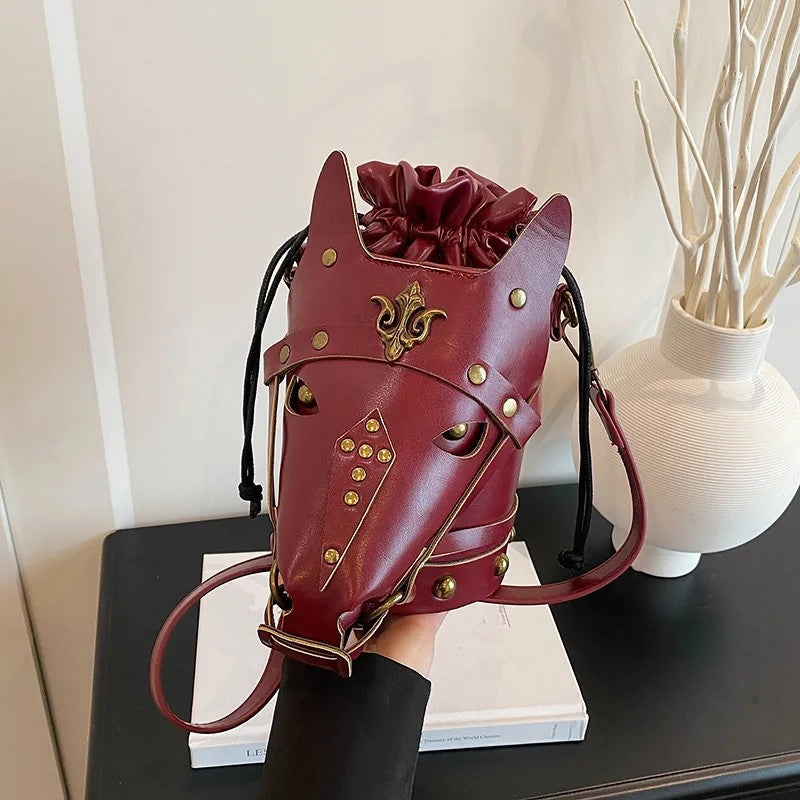 Destrier Horse-Head Bucket Bag