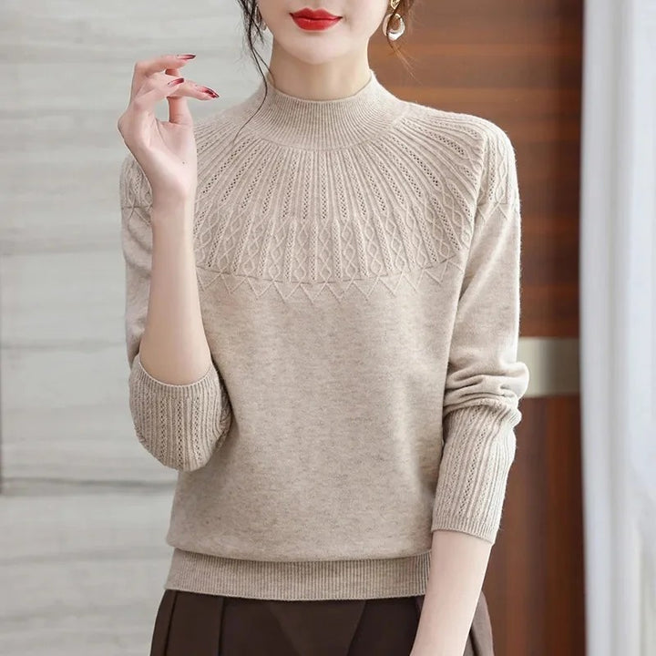 Sonnet Pointelle Mock Neck