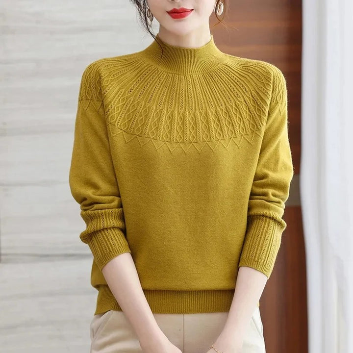 Sonnet Pointelle Mock Neck