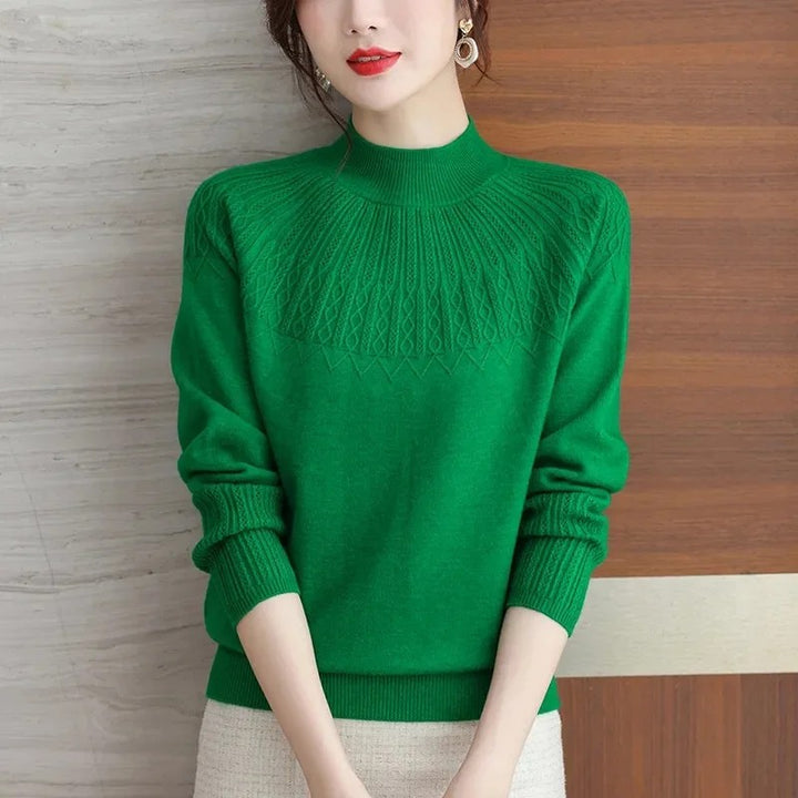Sonnet Pointelle Mock Neck