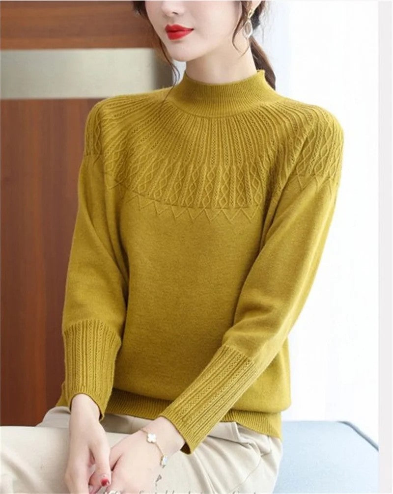 Sonnet Pointelle Mock Neck