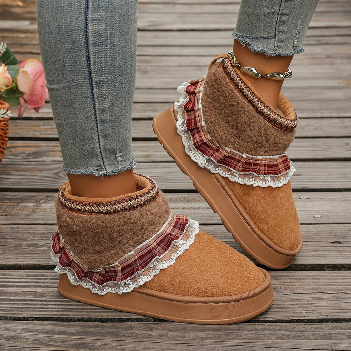 Cottage Ruffle Platform Boots