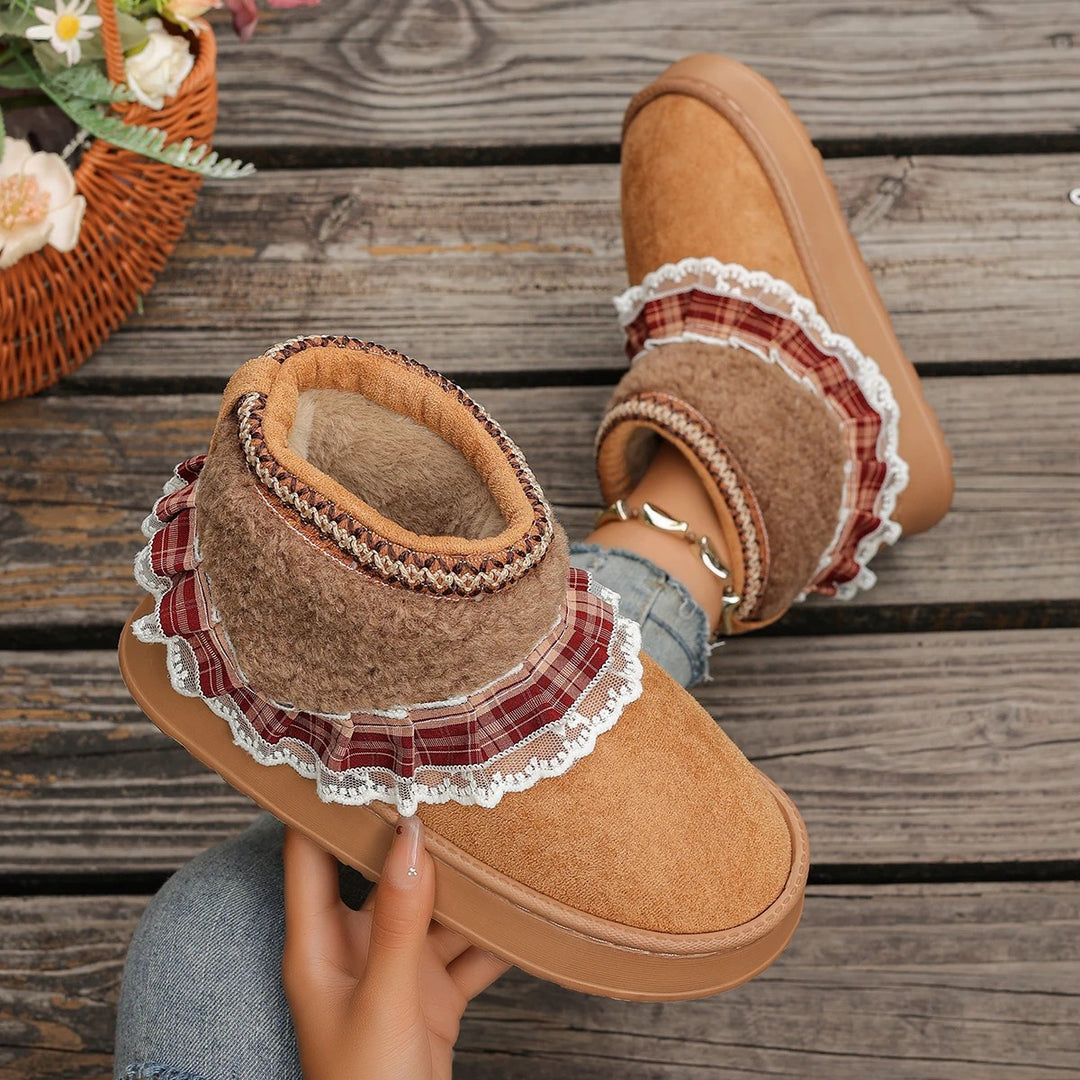 Cottage Ruffle Platform Boots