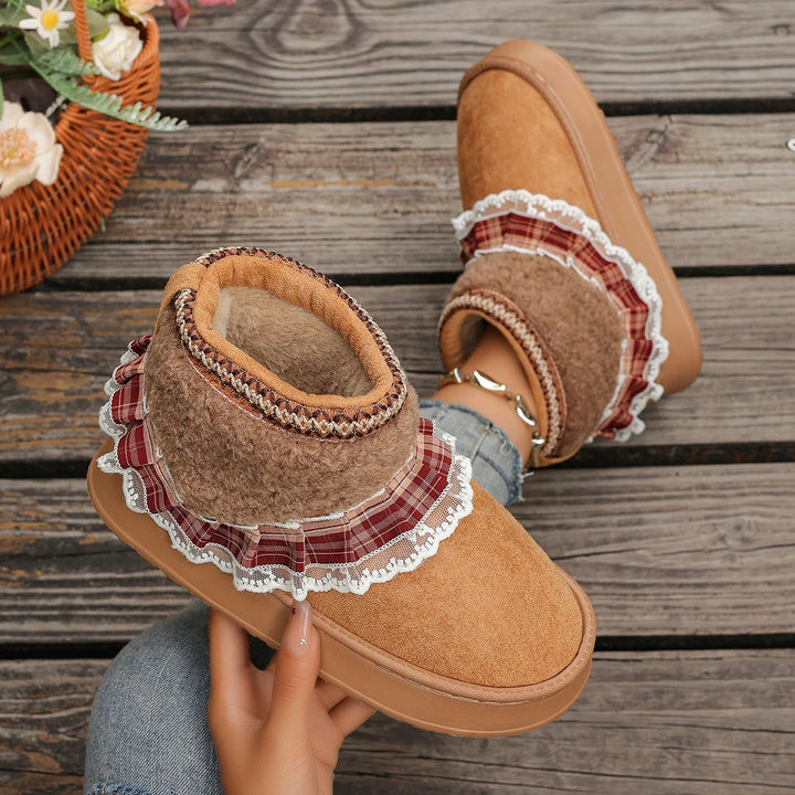 Cottage Ruffle Platform Boots