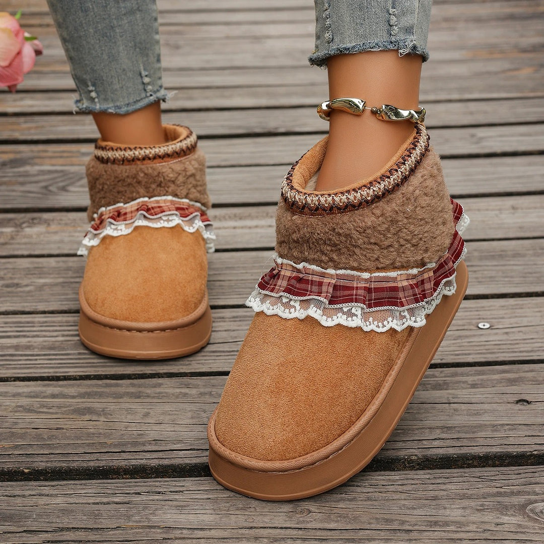 Cottage Ruffle Platform Boots