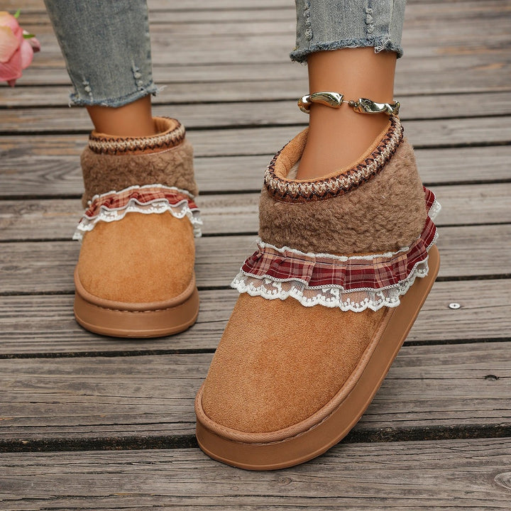 Cottage Ruffle Platform Boots