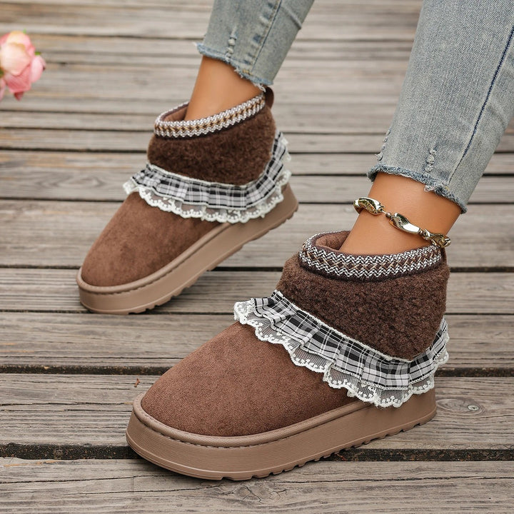 Cottage Ruffle Platform Boots