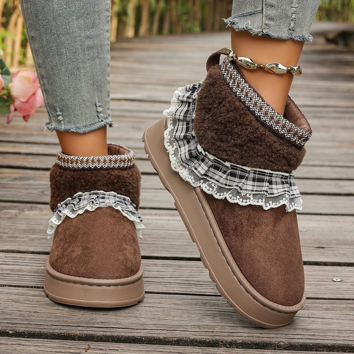 Cottage Ruffle Platform Boots