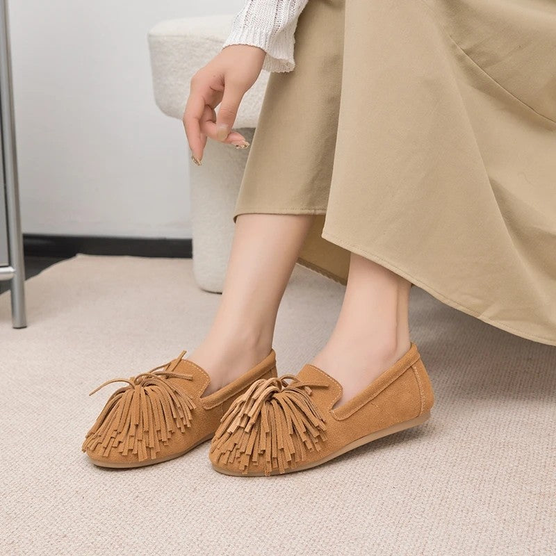 Frangia Suede Flats