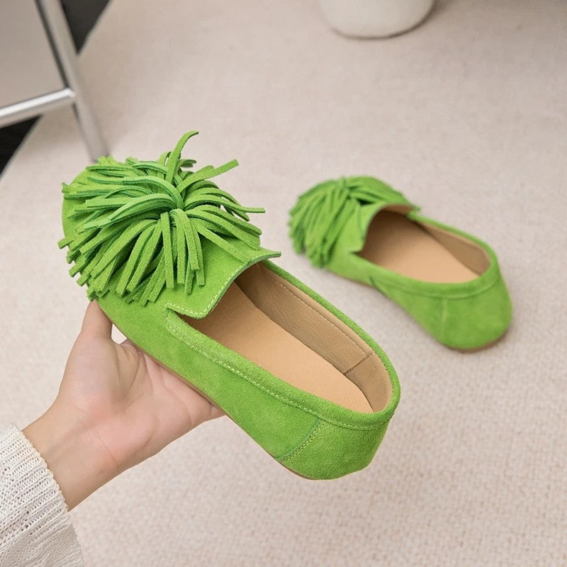 Frangia Suede Flats