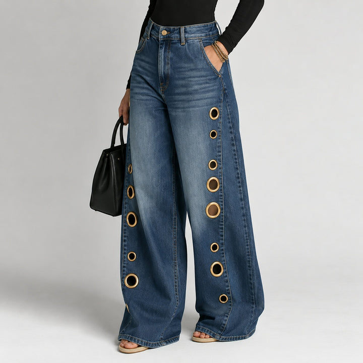 Eyelet Row Wide-Leg Jeans — ce_pivot_side_01