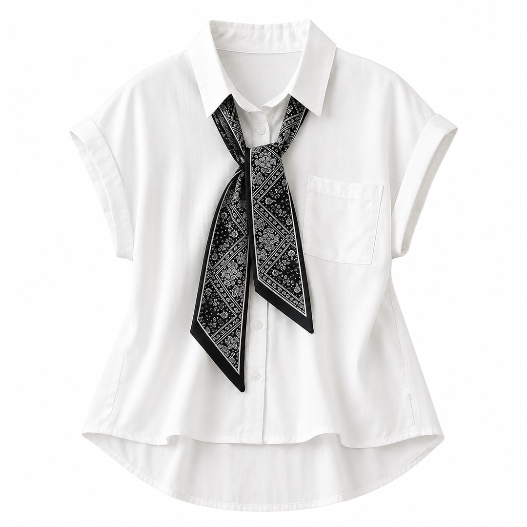 Foulard Scarf-Tie Blouse — ce_wb_01