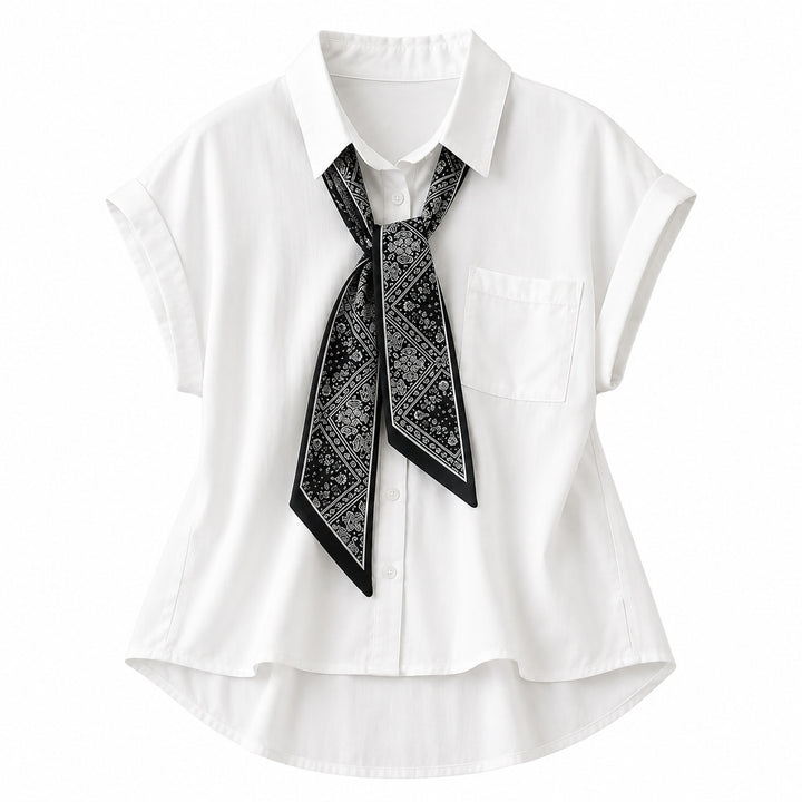 Foulard Scarf-Tie Blouse — ce_wb_01