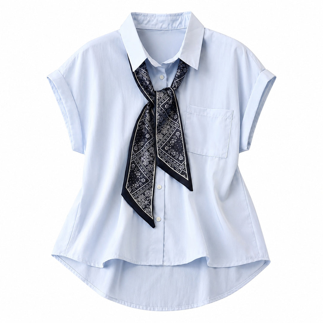Foulard Scarf-Tie Blouse — ce_wb_01