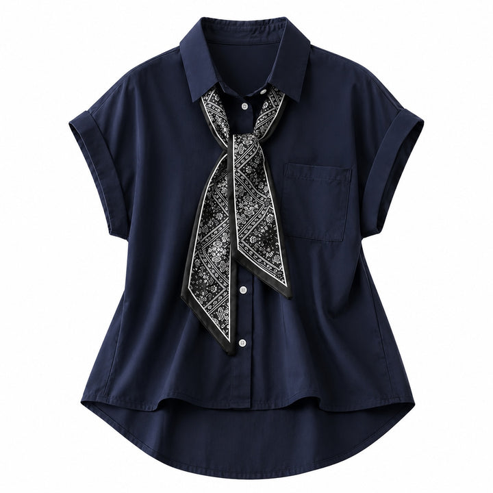 Foulard Scarf-Tie Blouse — ce_wb_01