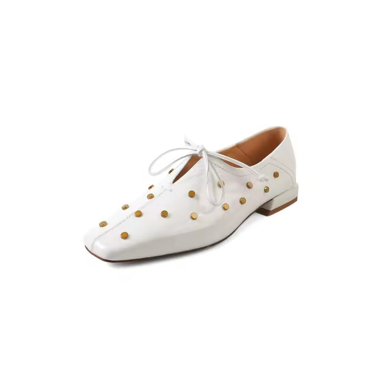 Marquesa Gold Studded Loafers