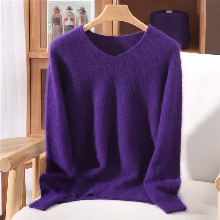 Dolce Mink Cashmere V-Neck