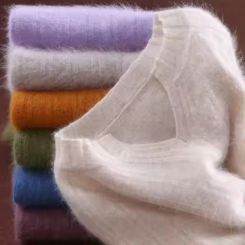 Dolce Mink Cashmere V-Neck