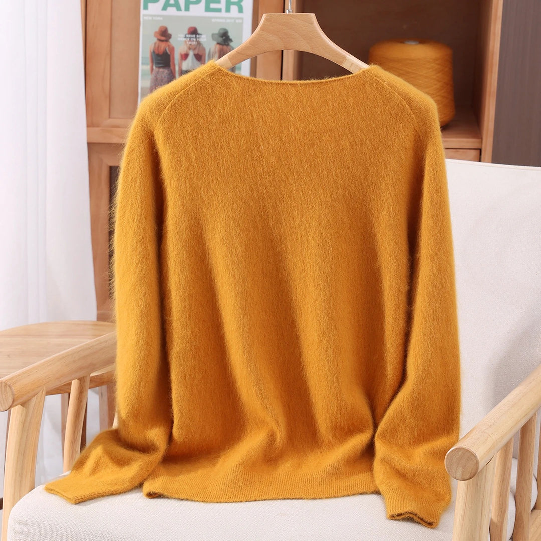 Dolce Mink Cashmere V-Neck