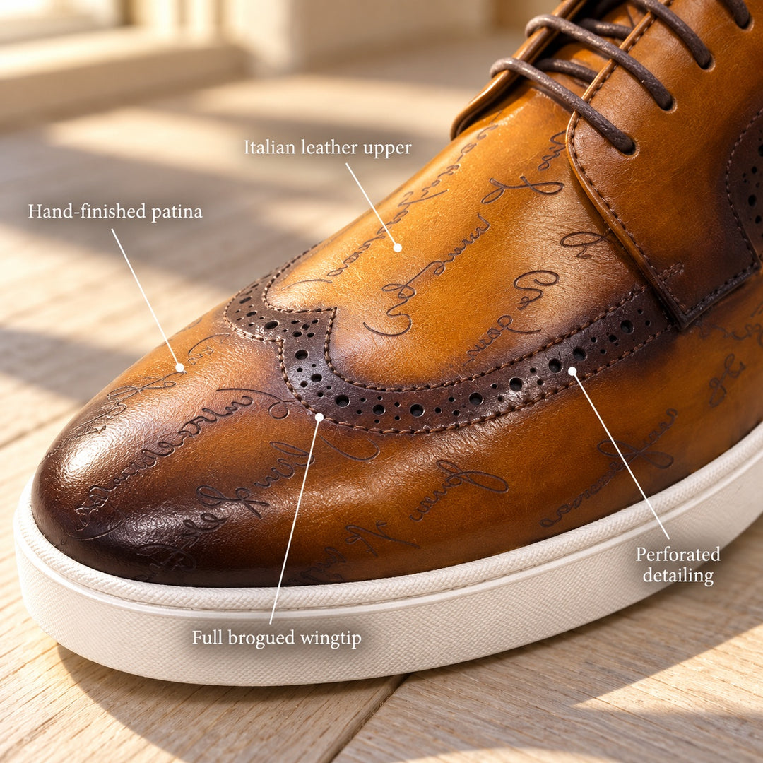 Manuscript Wingtip Sneakers — ce_metastatic_01