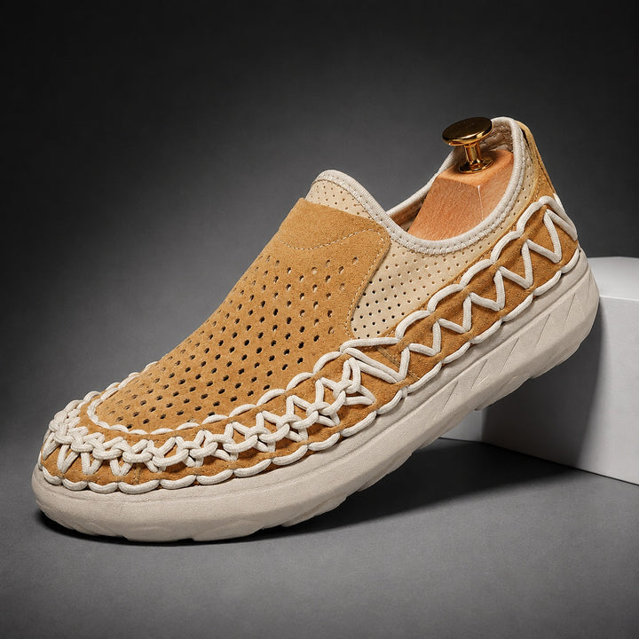 Rope-Stitch Driving Loafers — ce_angle_01