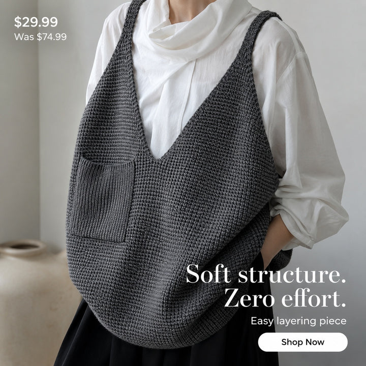 Waffleknit Slouch Vest — ce_metastatic_01