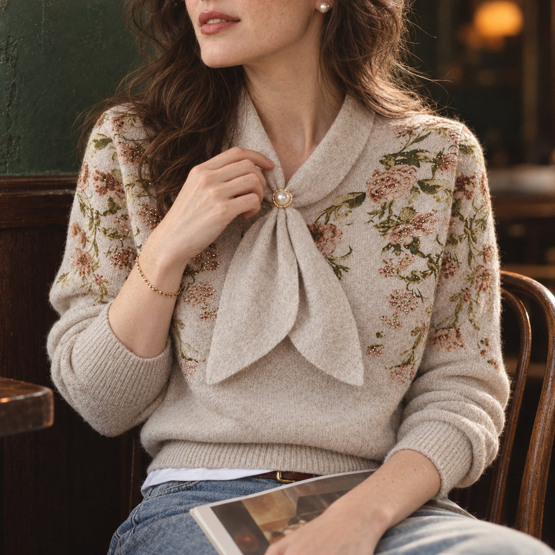 Wisteria Bow Knit Pullover — ce_maiden_01