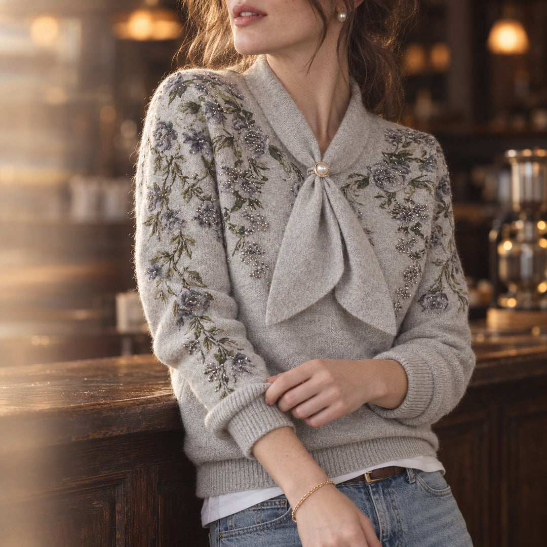 Wisteria Bow Knit Pullover — ce_maiden_01